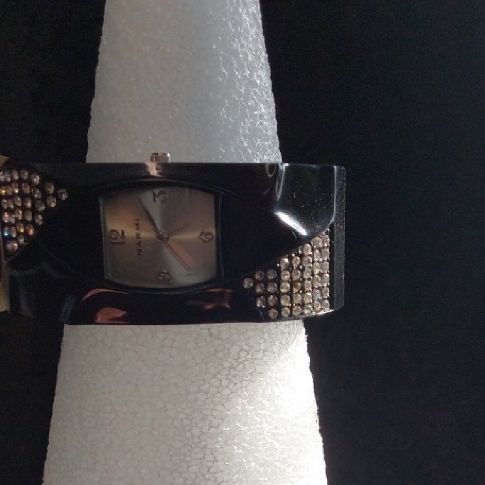 Black Rhinestone Watch - Picture 2 of 3